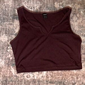 SHEIN Deep Brown Crop Top